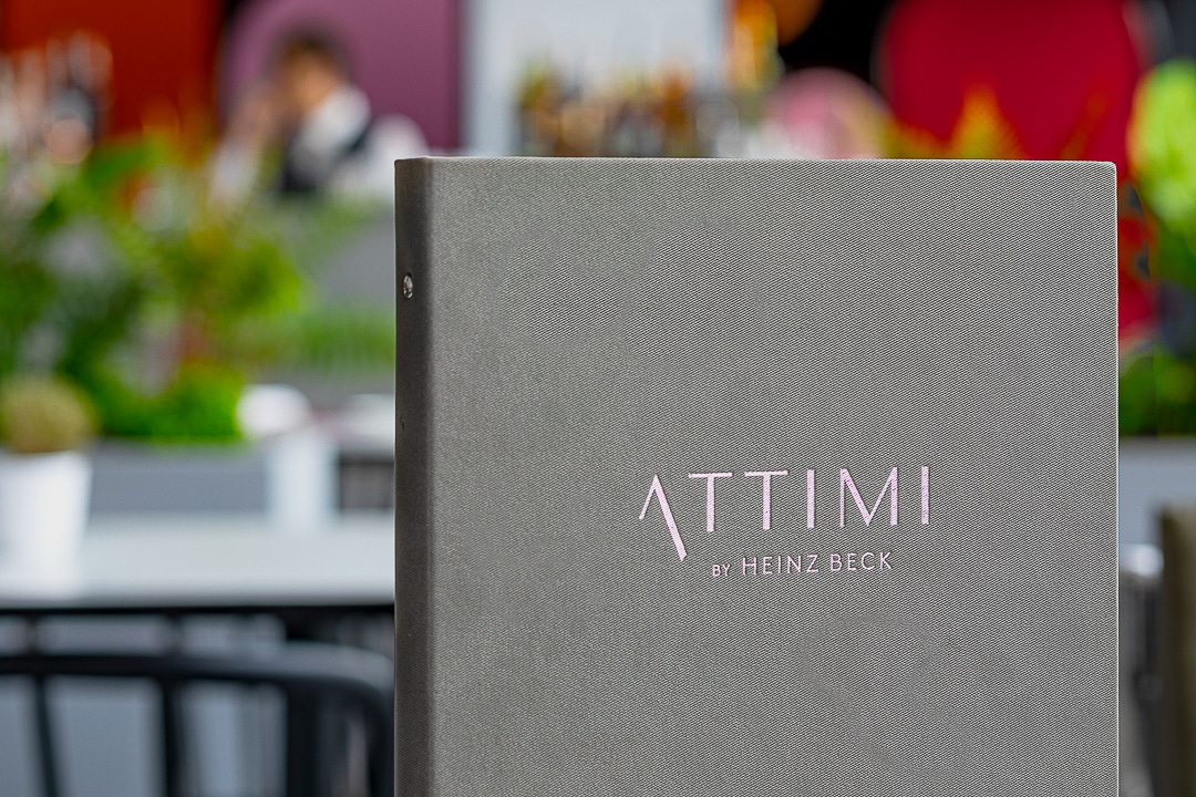 Dedans Attimi Heinz Beck porta menu similpelle stampa termica
