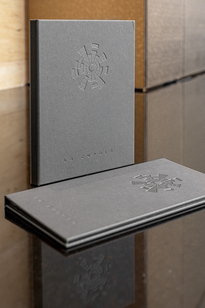 Dedans Park Hyatt porta menu similpelle La Cupola corredo